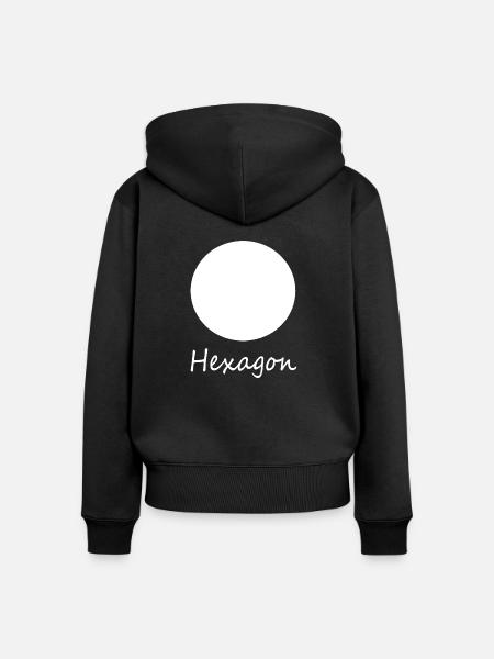 Falsche Hexagonform - Frauen Premium Bio Zip Hoodie - Schwarz