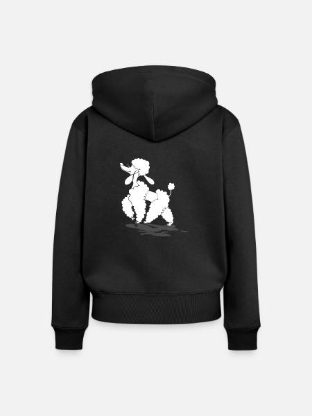 Caniche - Sudadera ecológica prémium con cremallera para mujer - negro