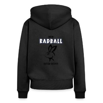 Radball Ostern Radballer Oster Outfit Spieler - Frauen Premium Bio Zip Hoodie - Schwarz - Hinten - Julia (174cm)