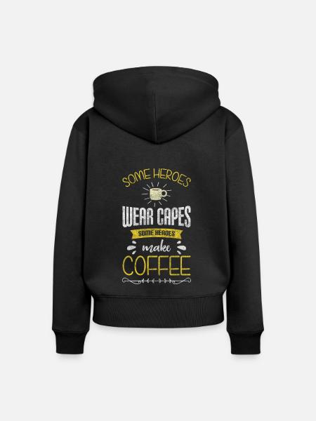 Barista Siebträger Espresso Coffeeshop - Frauen Premium Bio Zip Hoodie - Schwarz