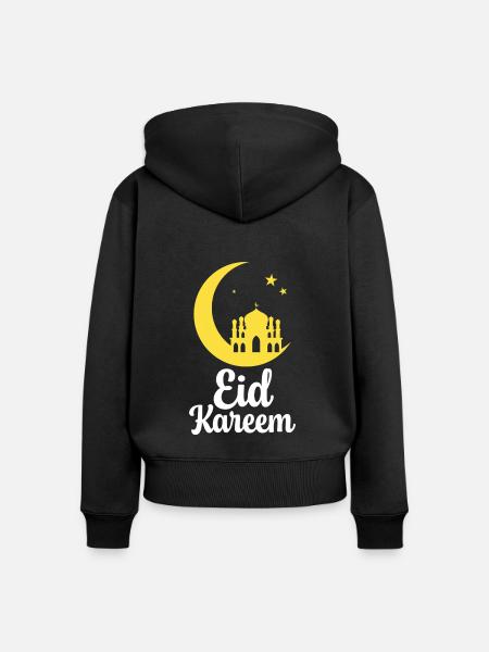 Eid Kareem - Frauen Premium Bio Zip Hoodie - Schwarz