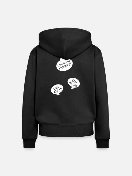Schwangerschaft verkünden Drillinge Mama Mutter - Frauen Premium Bio Zip Hoodie - Schwarz