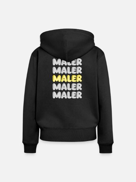 Beruf Maler - Frauen Premium Bio Zip Hoodie - Schwarz