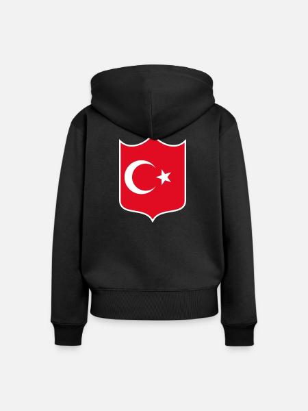 Türkei - Frauen Premium Bio Zip Hoodie - Schwarz