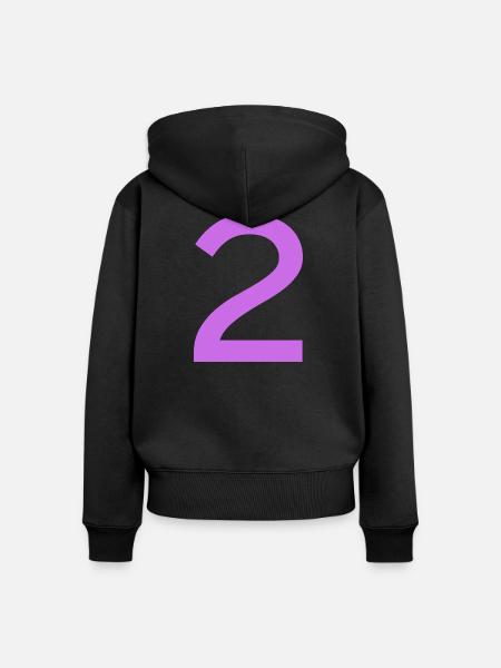 2 - Frauen Premium Bio Zip Hoodie - Schwarz