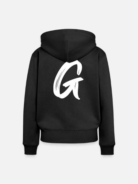 G - Frauen Premium Bio Zip Hoodie - Schwarz