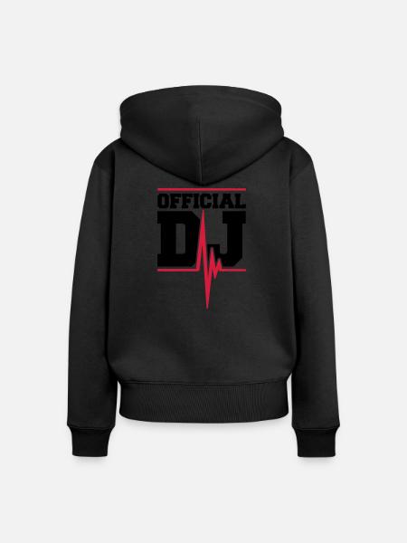 Official DJ Music Pulse - Frauen Premium Bio Zip Hoodie - Schwarz