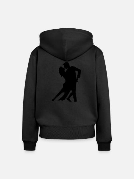 tanzpaar - Frauen Premium Bio Zip Hoodie - Schwarz
