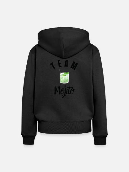 Team Mojito - Frauen Premium Bio Zip Hoodie - Schwarz
