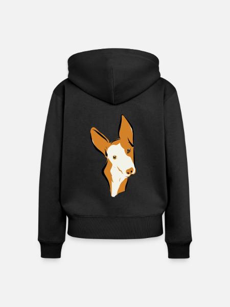 Podi - Frauen Premium Bio Zip Hoodie - Schwarz