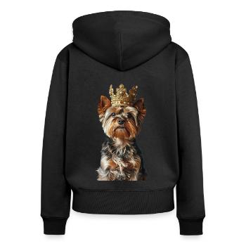 Yorkshire Terrier - Women's Premium Organic Zip Hoodie - black - Back - Julia (174cm)