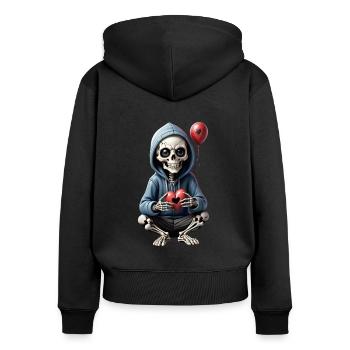 Waiting 4 love - Women's Premium Organic Zip Hoodie - black - Back - Julia (174cm)
