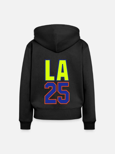 LA 25 - Frauen Premium Bio Zip Hoodie - Schwarz