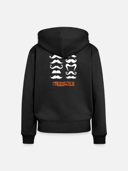 Roddsbrems - Der Schnurrbart-Spruch! - Frauen Premium Bio Zip Hoodie - Schwarz