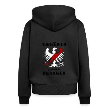 The heroes from Franconia - Women's Premium Organic Zip Hoodie - black - Back - Julia (174cm)