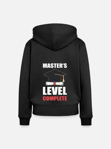 Master Studium Abschlussfeier - Frauen Premium Bio Zip Hoodie - Schwarz