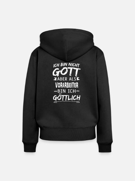 VORARBEITER - Frauen Premium Bio Zip Hoodie - Schwarz
