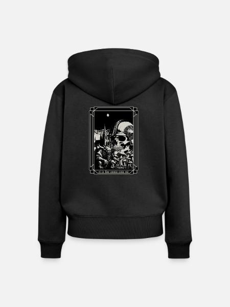 Und am Ende - Frauen Premium Bio Zip Hoodie - Schwarz