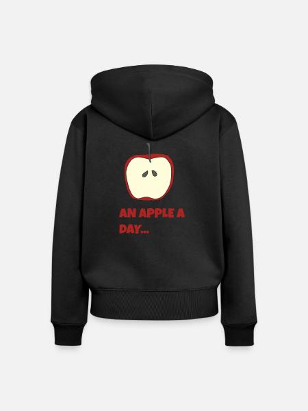 an apple - Frauen Premium Bio Zip Hoodie - Schwarz