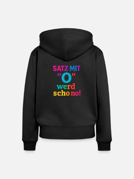 Satz mit O 2 - Frauen Premium Bio Zip Hoodie - Schwarz
