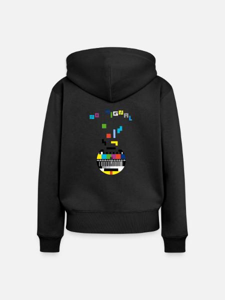 kein Signal - Frauen Premium Bio Zip Hoodie - Schwarz