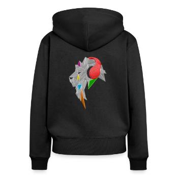 PredatoR1 Edition (Full Color Logo Print) - Women's Premium Organic Zip Hoodie - black - Back - Julia (174cm)