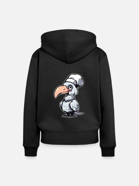 Schuhschnabel Koch - Frauen Premium Bio Zip Hoodie - Schwarz