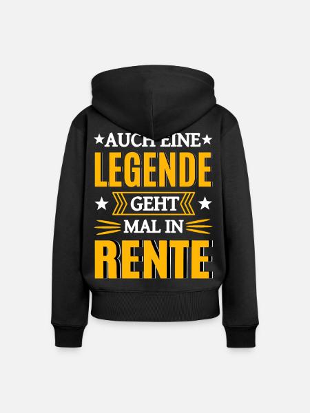 Legende In Rente - Frauen Premium Bio Zip Hoodie - Schwarz