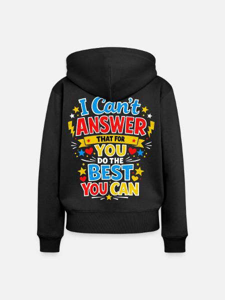 Lehrermotivation Schule Lehrer-Prüfungsgeschenk - Frauen Premium Bio Zip Hoodie - Schwarz