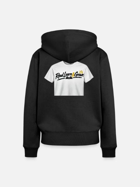 Lies Learn & Grown - Frauen Premium Bio Zip Hoodie - Schwarz