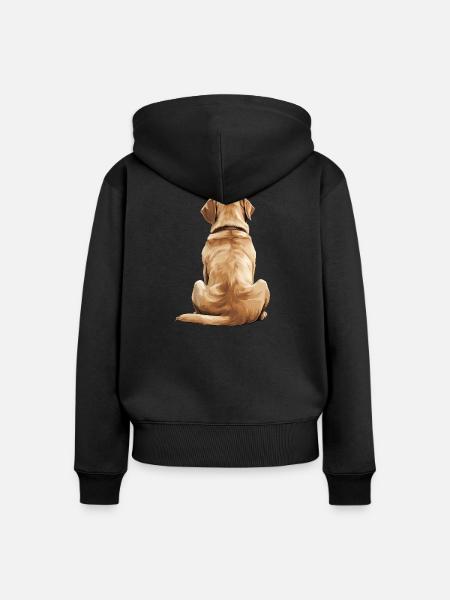 Labrador Retriever - Frauen Premium Bio Zip Hoodie - Schwarz