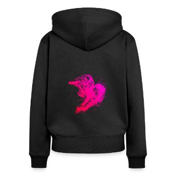 Cyclisme VTT Cyclisme Hommes VTT - Sweat à capuche zippé Premium bio Femme - noir - Dos - Julia (174cm)