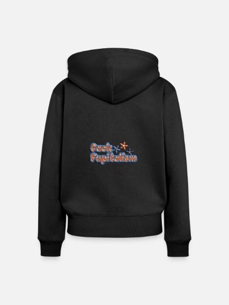 Cack Fupitalism - Frauen Premium Bio Zip Hoodie - Schwarz
