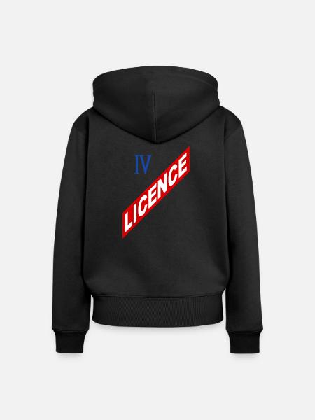 Lizenz 4 - Frauen Premium Bio Zip Hoodie - Schwarz