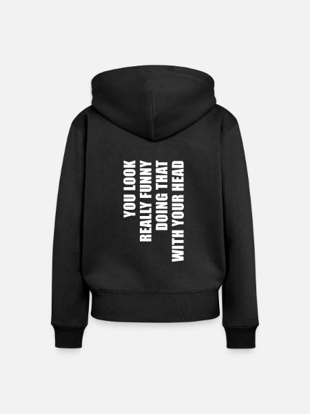 Verdrehte Phrase - Frauen Premium Bio Zip Hoodie - Schwarz