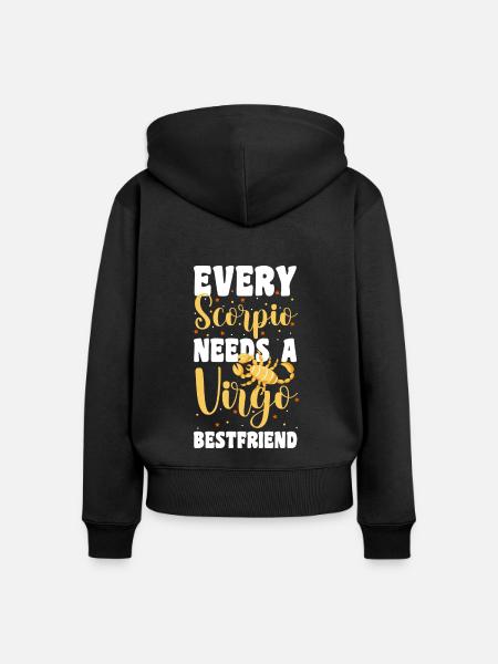 Sternzeichen Astrologie Astro - Frauen Premium Bio Zip Hoodie - Schwarz