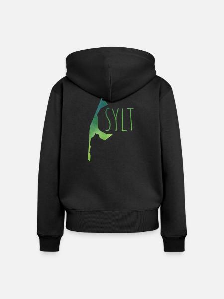 sylt - Frauen Premium Bio Zip Hoodie - Schwarz