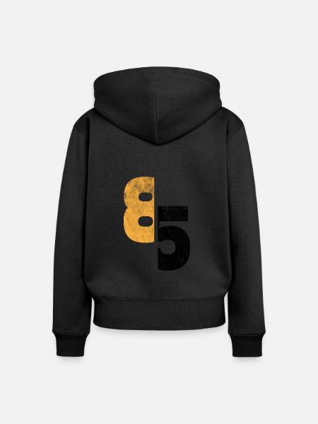 Nummer 85 - Frauen Premium Bio Zip Hoodie - Schwarz