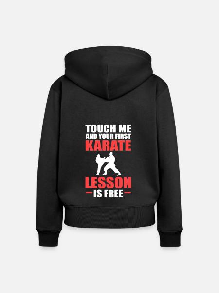Karate Selbstverteidigung - Frauen Premium Bio Zip Hoodie - Schwarz
