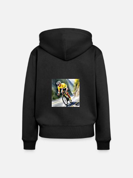 Jenseits des Pelotons - Frauen Premium Bio Zip Hoodie - Schwarz