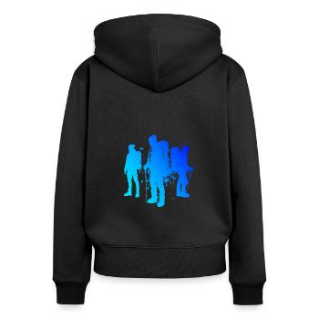 Bouldering Bouldering Bouldering Climbing Women - Women's Premium Organic Zip Hoodie - black - Back - Julia (174cm)