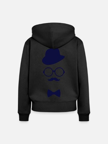 MOUSTACHE - Sweat à capuche zippé Premium bio Femme - noir