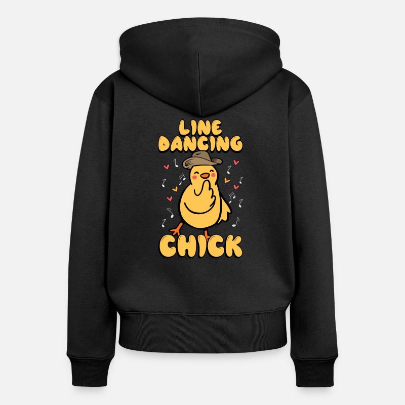 Linedance - Women's Premium Organic Zip Hoodie - black