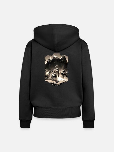 Computer-PC-Spieltechnologie Gamer-Gaming Modern - Frauen Premium Bio Zip Hoodie - Schwarz