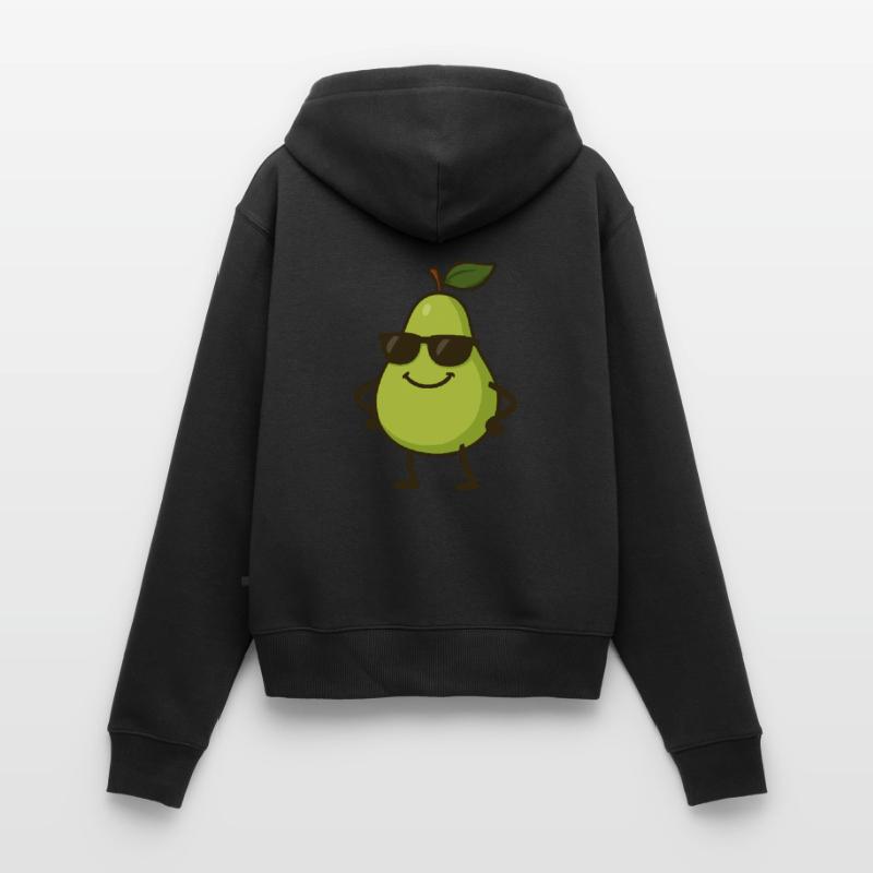 birne comic cool Frauen Premium Bio Zip Hoodie