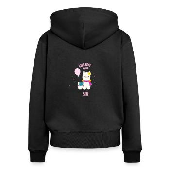 Birthday Girl - Women's Premium Organic Zip Hoodie - black - Back - Julia (174cm)