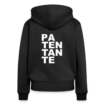 Patentante - tolles Motiv für die Tante - Frauen Premium Bio Zip Hoodie - Schwarz - Hinten - Julia (174cm)