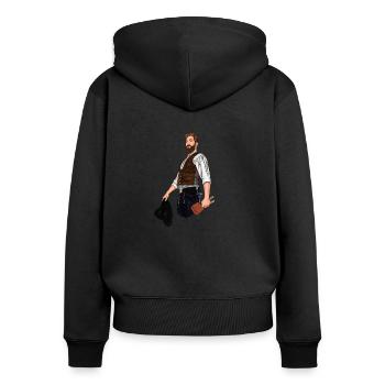 Carpenter from the depths of the Black Forest - Women's Premium Organic Zip Hoodie - black - Back - Julia (174cm)