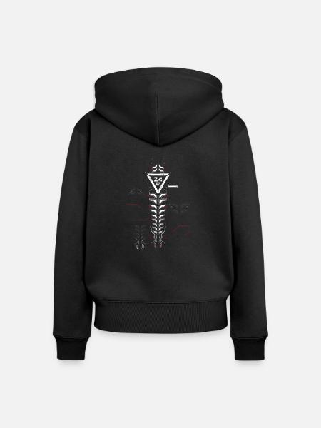 Cyber modern 4 - Frauen Premium Bio Zip Hoodie - Schwarz