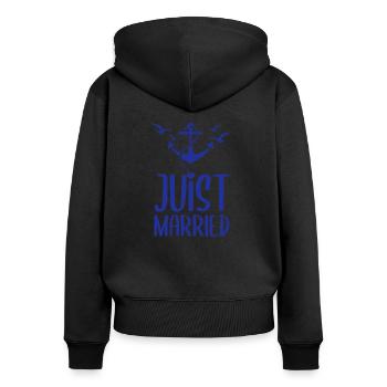 Juist Married North Sea East Frisia - Women's Premium Organic Zip Hoodie - black - Back - Julia (174cm)
